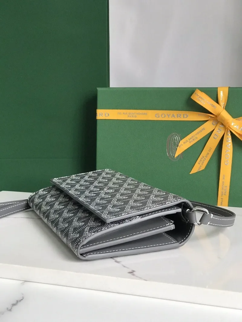 Goyard Gray Crossbody Satchel Bag - Image 4