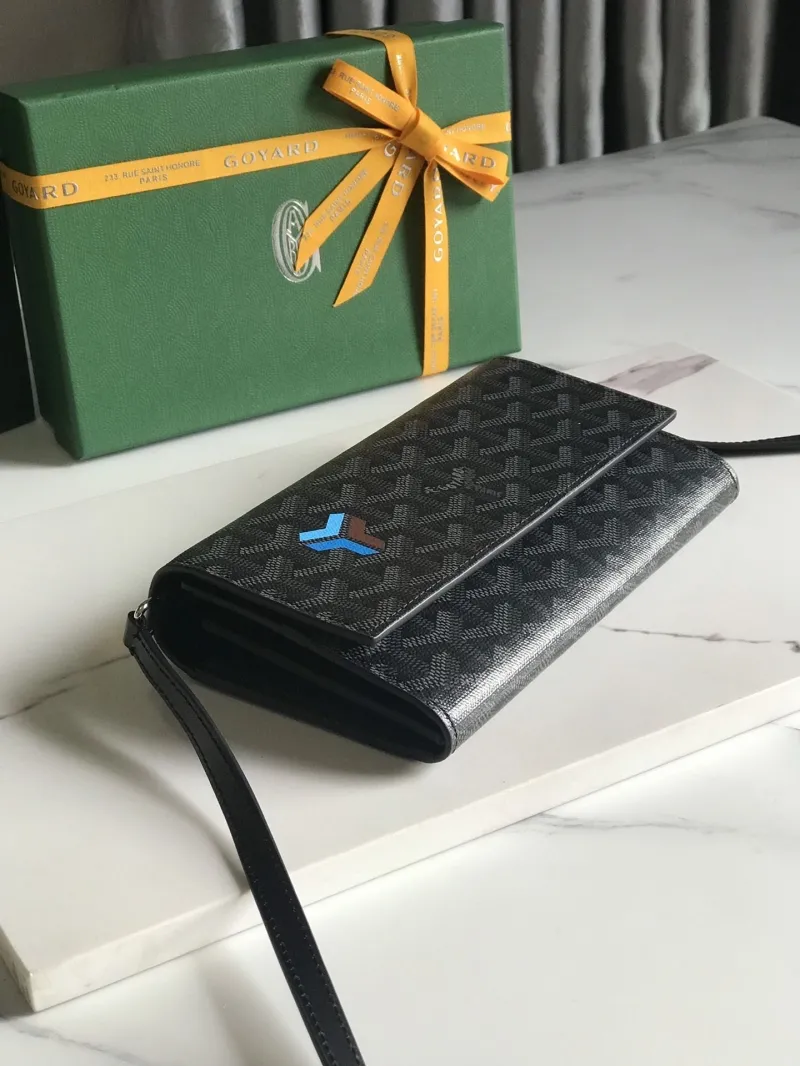 Goyard Black Crossbody Satchel Wallet Bag - Image 3