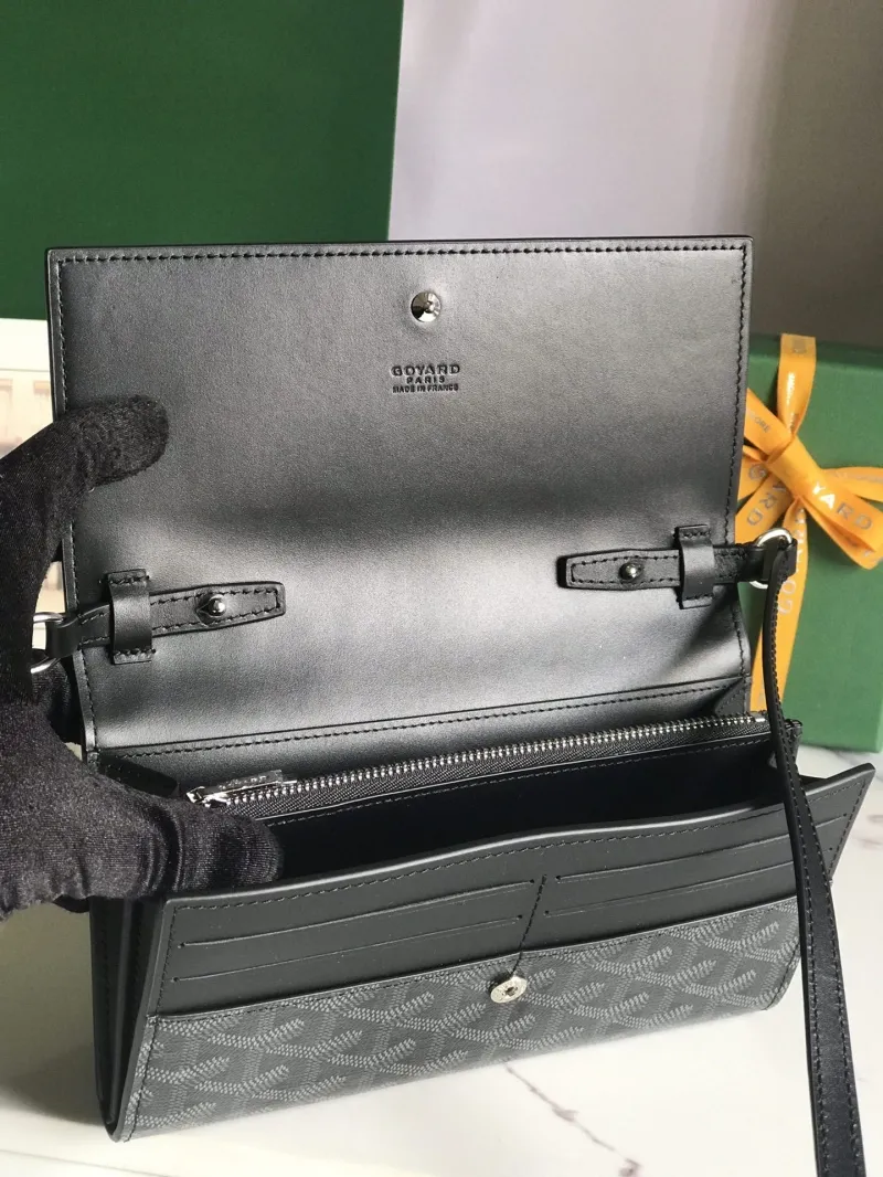 Goyard Black Crossbody Satchel Wallet Bag - Image 5