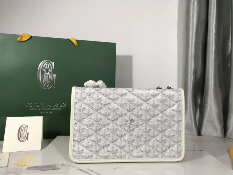 Goyard White Chain Satchel Bag