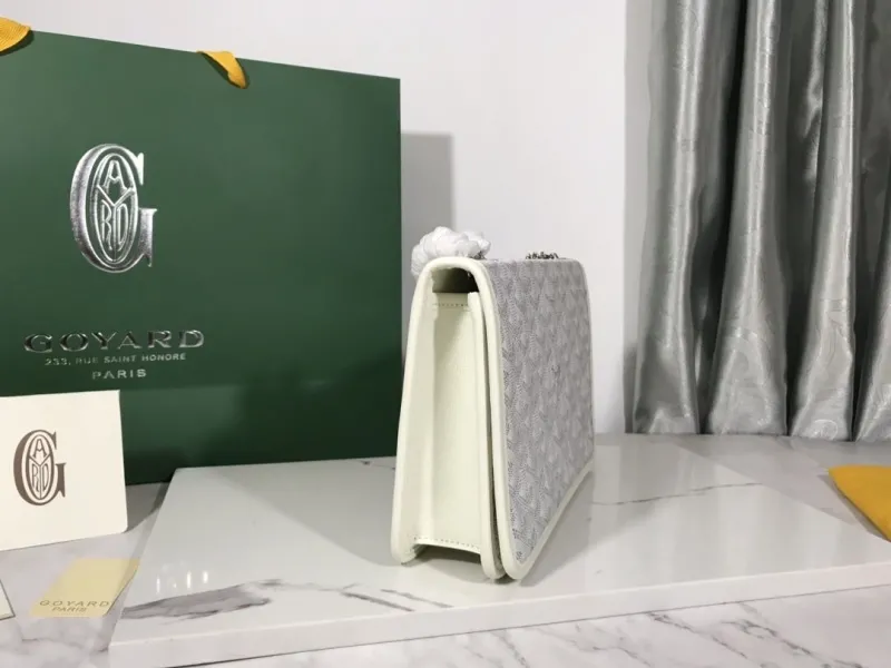 Alternative view of Goyard White Chain Satchel Bag