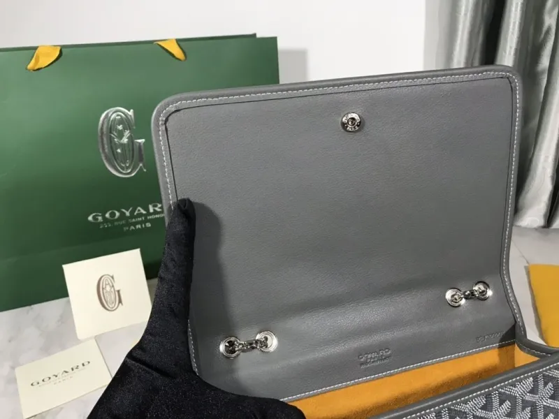 Goyard Gray Chain Satchel Bag 177 - Image 6