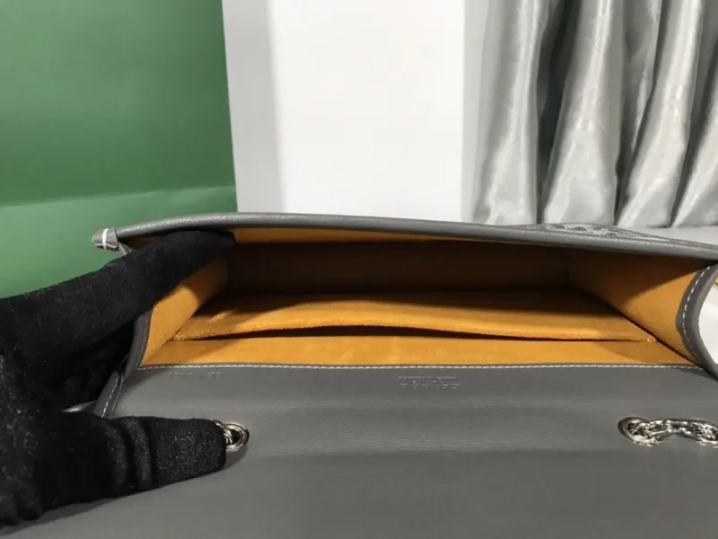 Goyard Gray Chain Satchel Bag 177 - Image 8