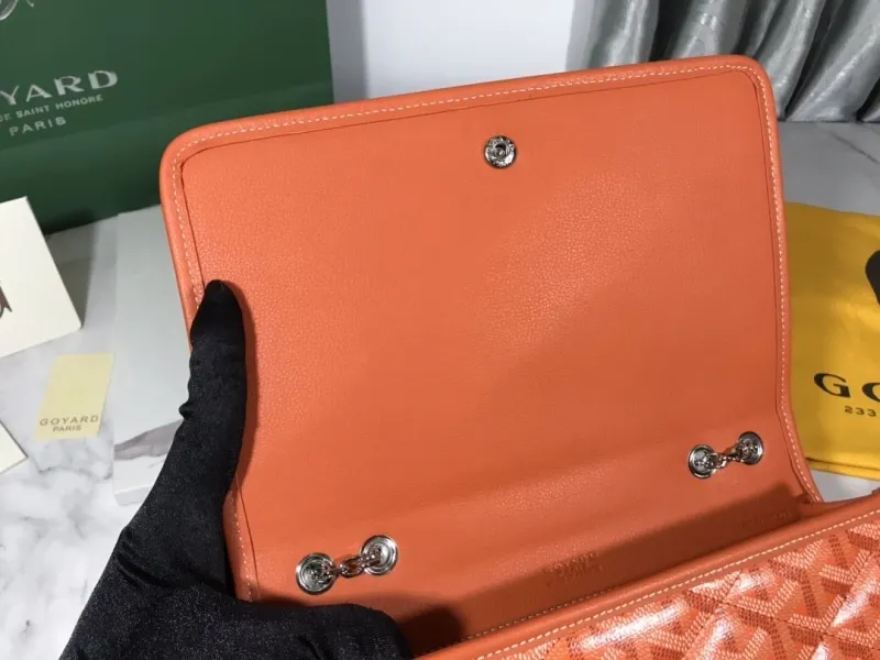 Goyard Orange Chain Satchel Bag - Image 6