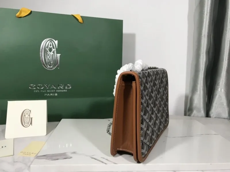 Alternative view of Goyard Black Brown Satchel Crossbody Bag