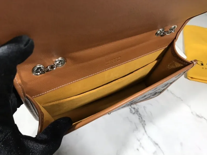 Goyard Black Brown Satchel Crossbody Bag - Image 6