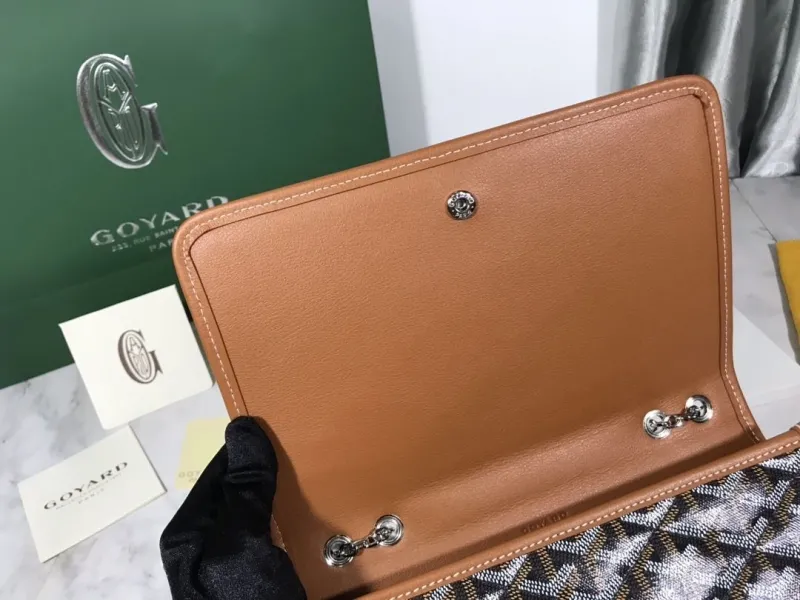 Goyard Black Brown Satchel Crossbody Bag - Image 9