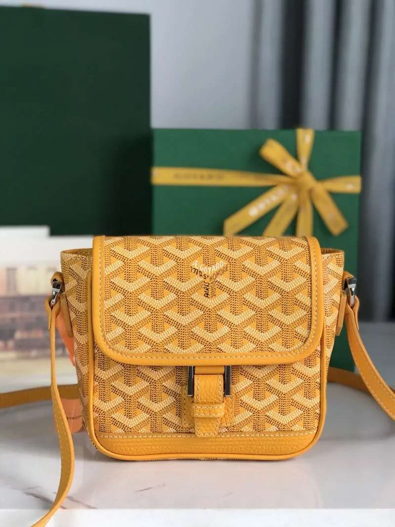 Goyard Yellow Crossbody Satchel Bag