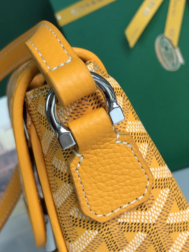 Goyard Yellow Crossbody Satchel Bag - Image 5