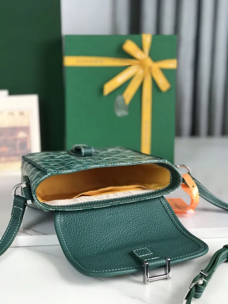 Goyard Green Crossbody Satchel Bag 184 - Image 9