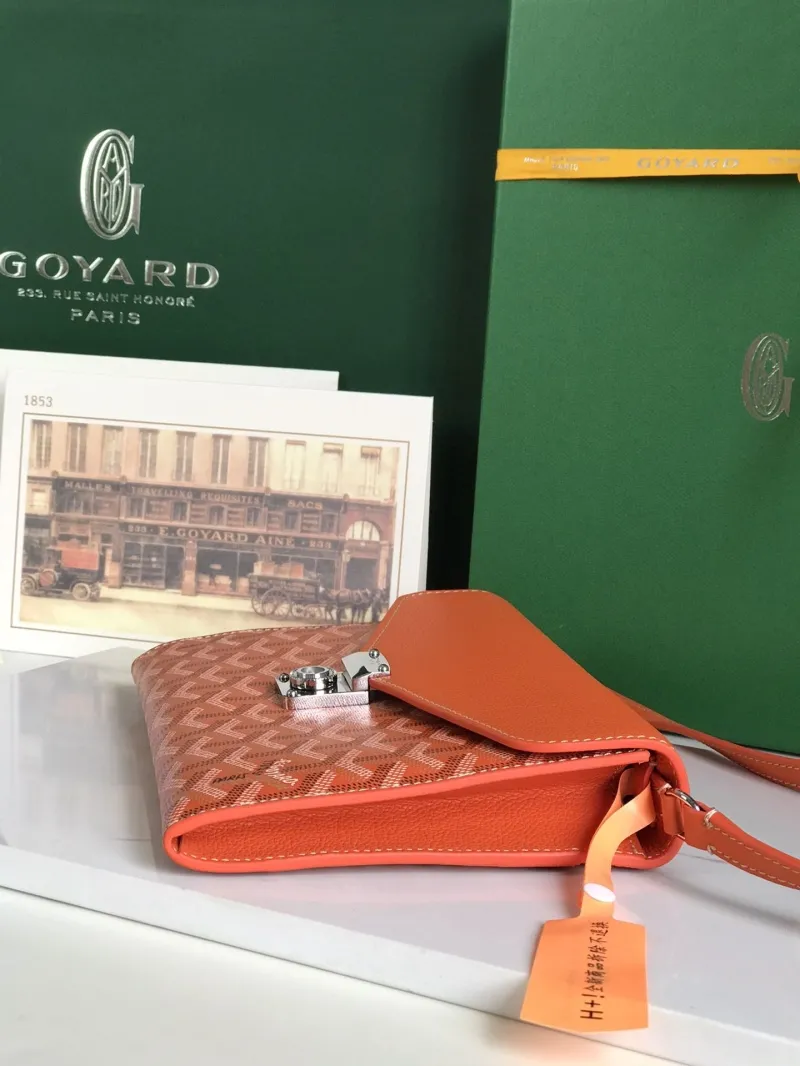 Goyard Orange Crossbody Satchel Bag 209 - Image 3