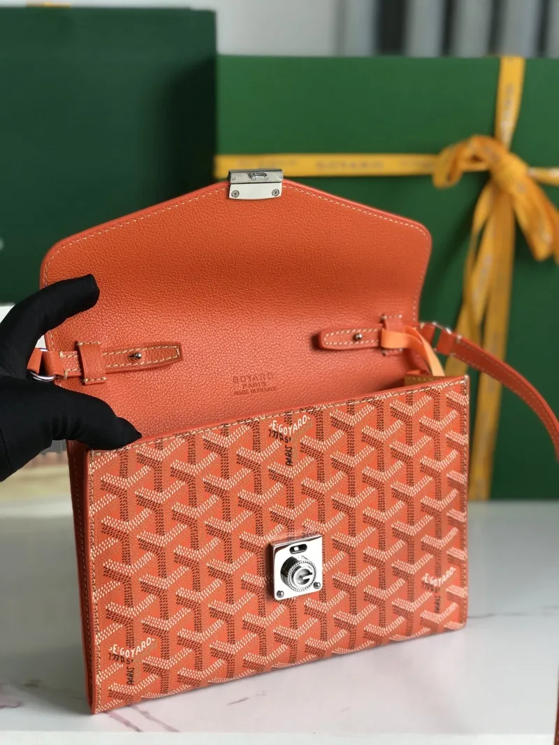 Goyard Orange Crossbody Satchel Bag 209 - Image 4