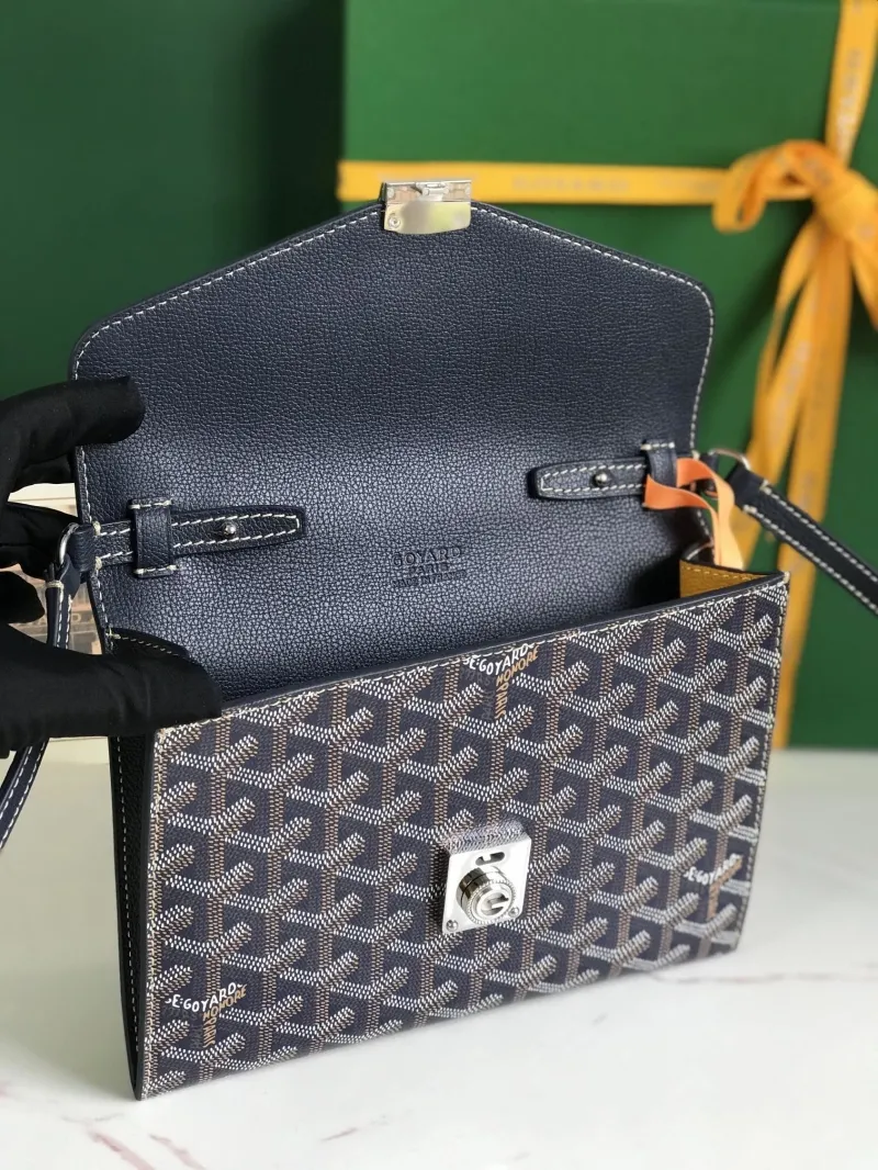 Goyard Navy Blue Satchel Crossbody Bag - Image 4