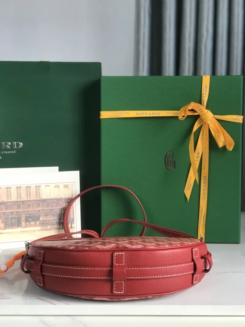 Goyard Red Satchel Bag 220 - Image 4