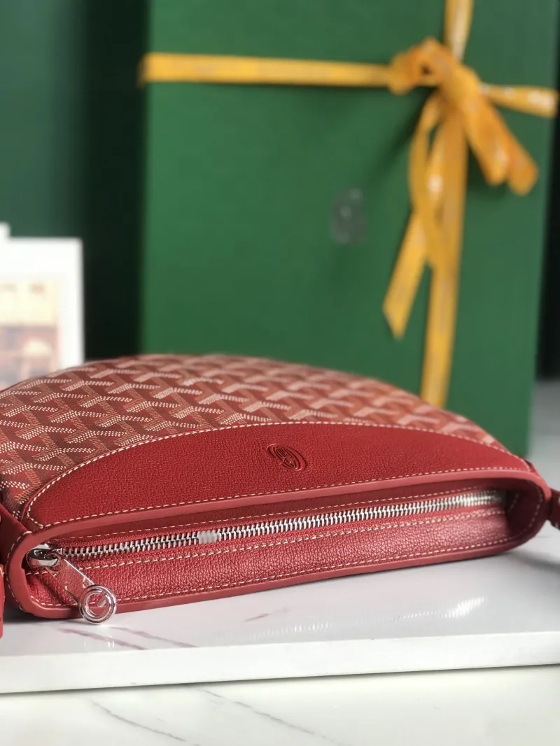 Goyard Red Satchel Bag 220 - Image 5