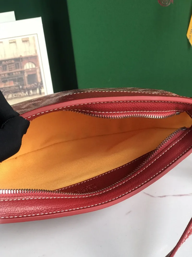 Goyard Red Satchel Bag 220 - Image 6