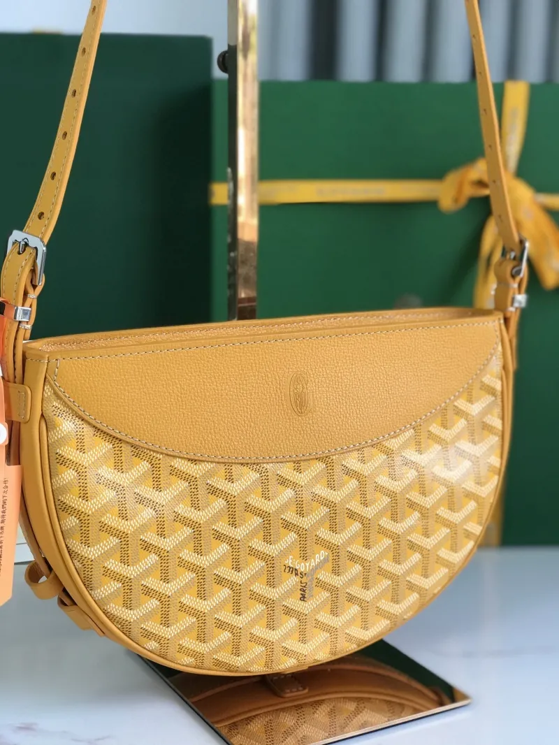 Goyard Yellow Crossbody Satchel Bag 224 - Image 4