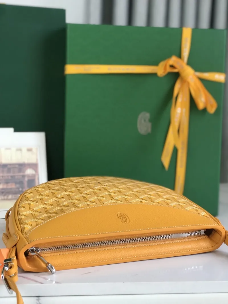 Goyard Yellow Crossbody Satchel Bag 224 - Image 7
