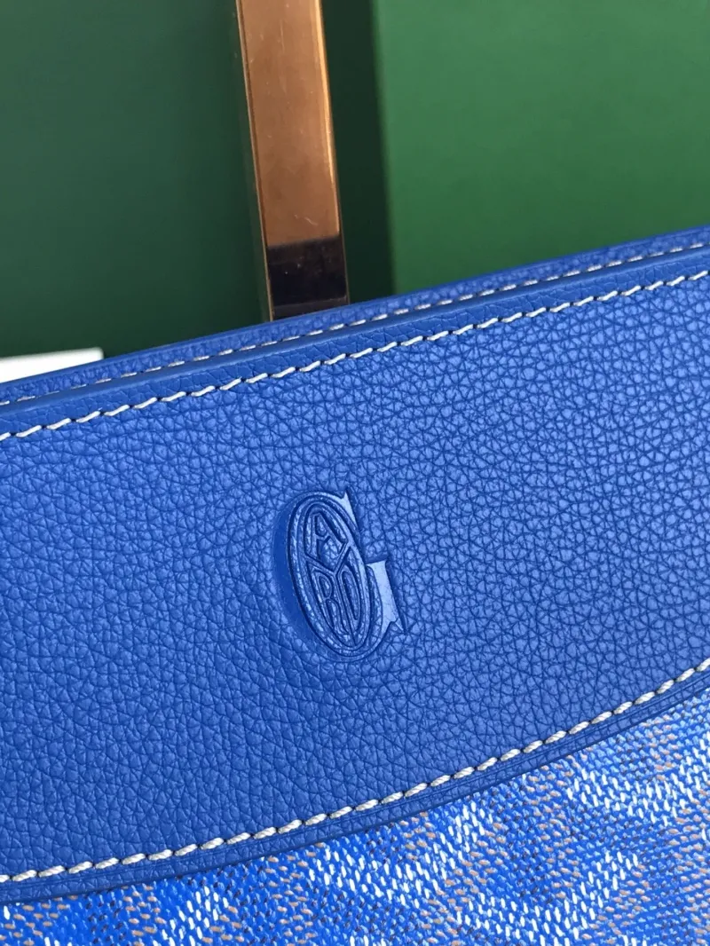Goyard Blue Crossbody Satchel Bag - Image 4