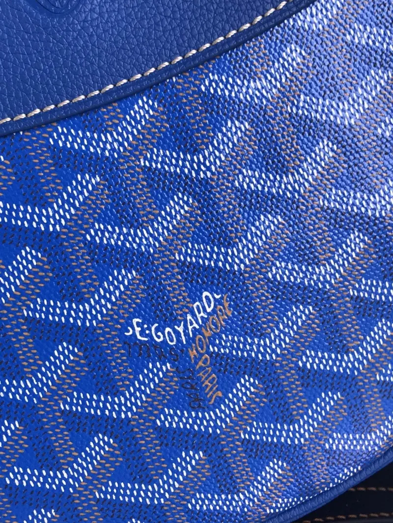 Goyard Blue Crossbody Satchel Bag - Image 5