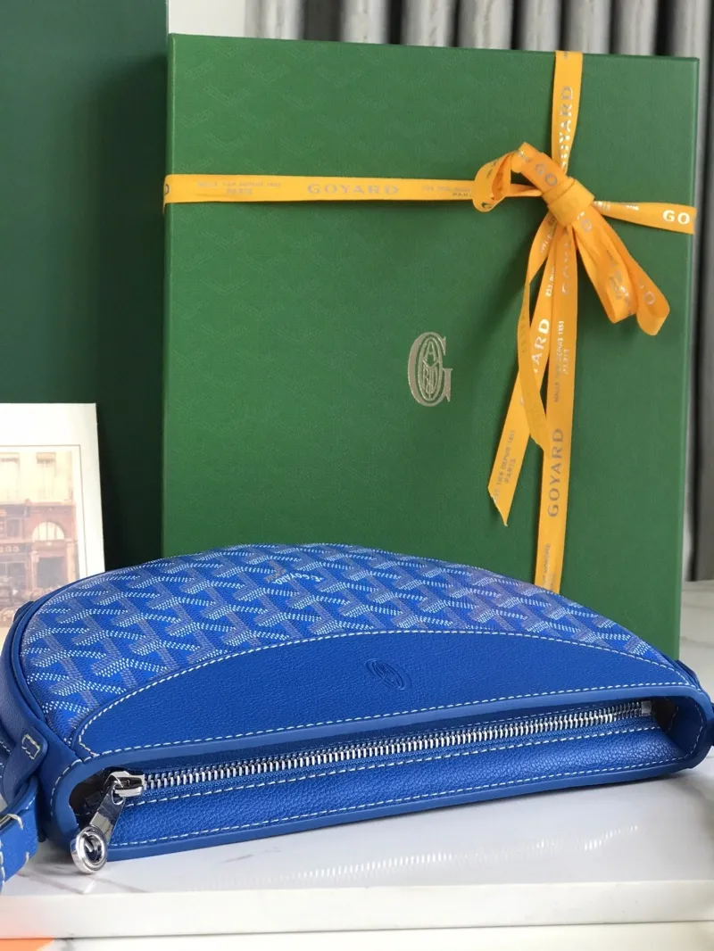 Goyard Blue Crossbody Satchel Bag - Image 7