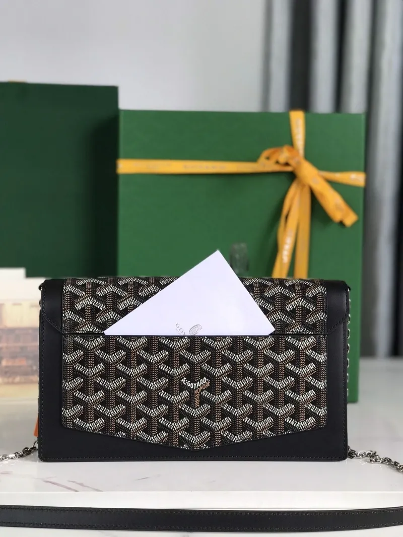 Goyard Black Chain Satchel Bag 227 - Image 3