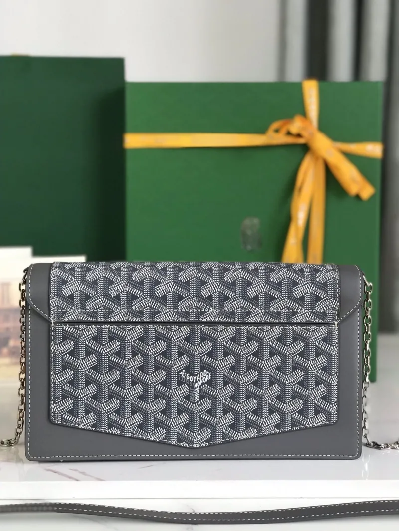 Goyard Gray Satchel Chain Crossbody Bag - Image 3