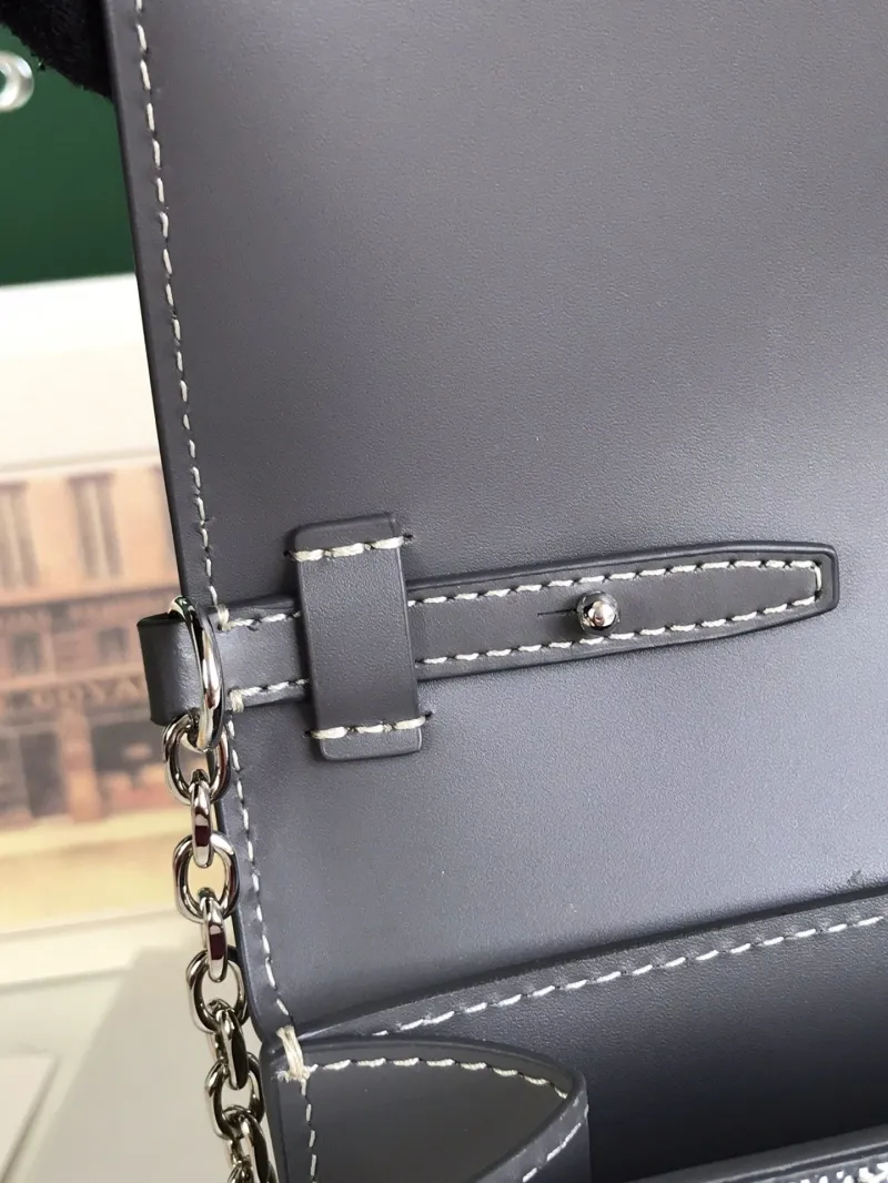 Goyard Gray Satchel Chain Crossbody Bag - Image 6