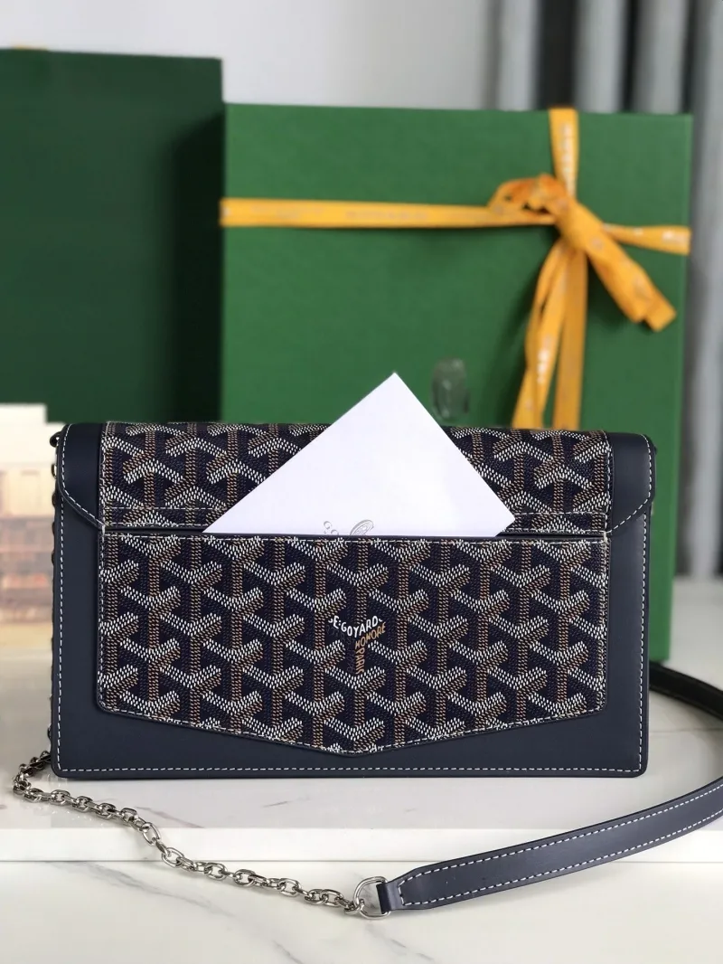 Goyard Navy Blue Satchel Crossbody Bag 231 - Image 3