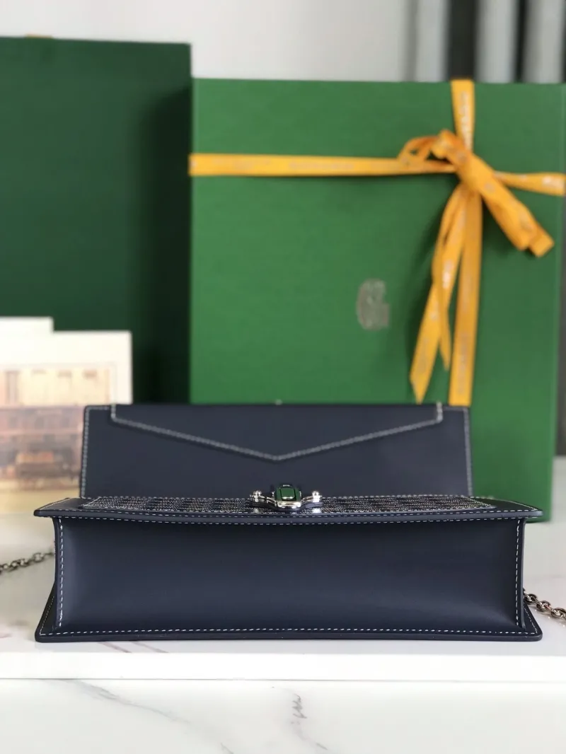 Goyard Navy Blue Satchel Crossbody Bag 231 - Image 4