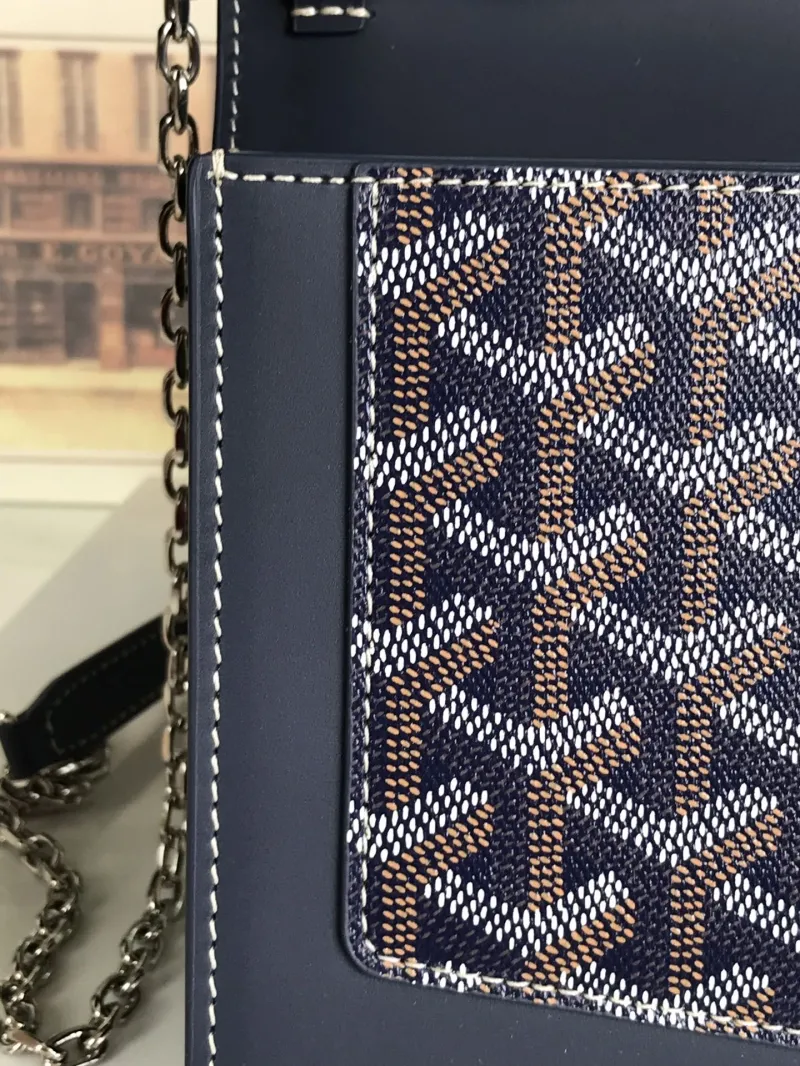 Goyard Navy Blue Satchel Crossbody Bag 231 - Image 5