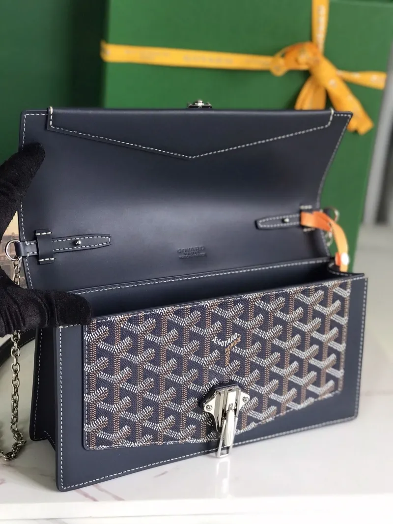 Goyard Navy Blue Satchel Crossbody Bag 231 - Image 9