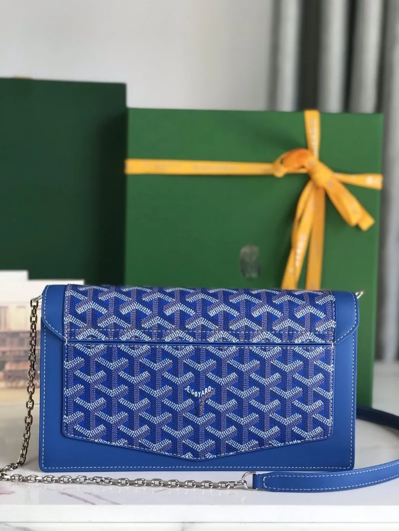 Goyard Blue Satchel Chain Bag - Image 3
