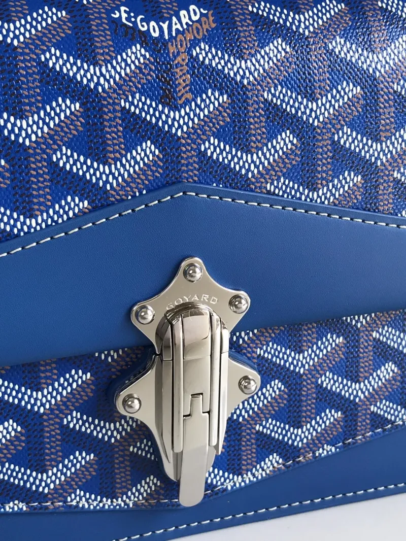 Goyard Blue Satchel Chain Bag - Image 6