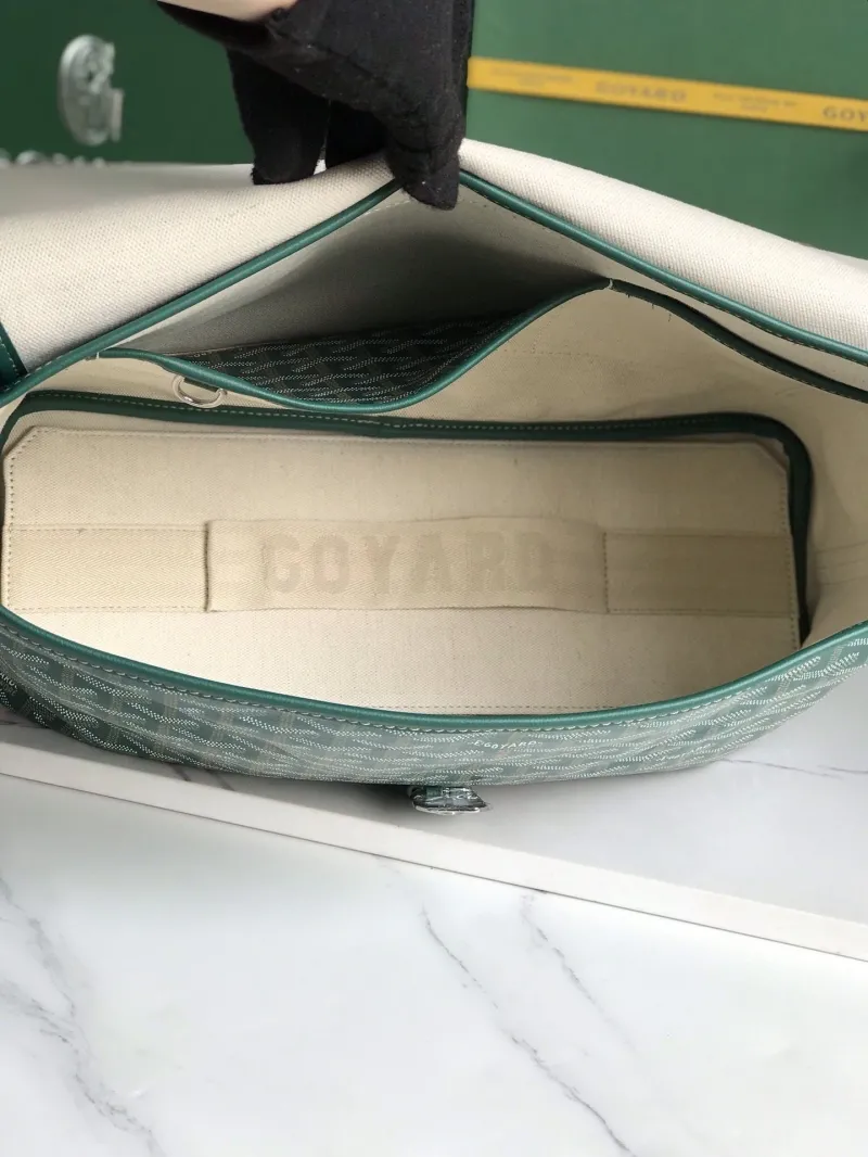 Goyard Green Satchel Bag 239 - Image 9
