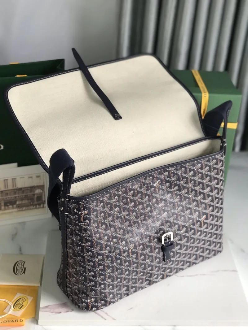 Goyard Navy Messenger Satchel Bag 241 - Image 6