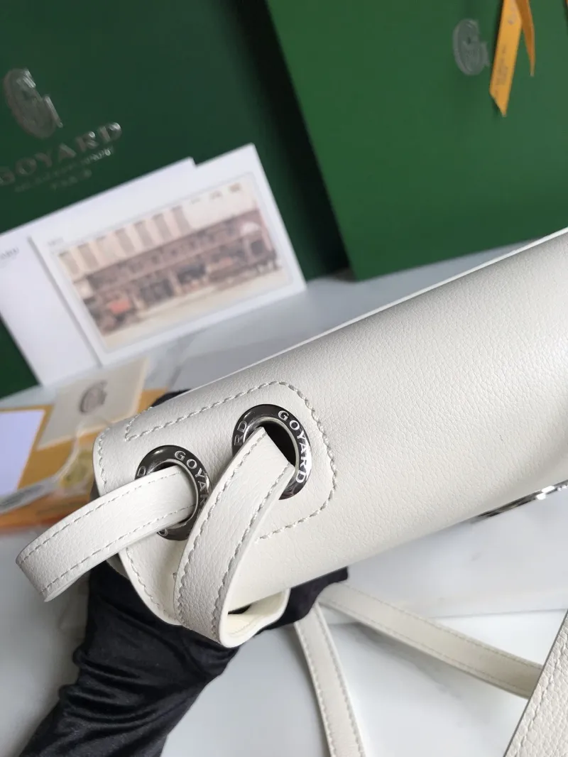 Goyard White Satchel Crossbody Bag - Image 4