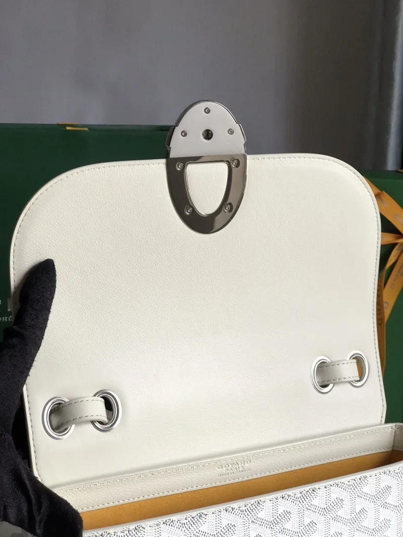 Goyard White Satchel Crossbody Bag - Image 6