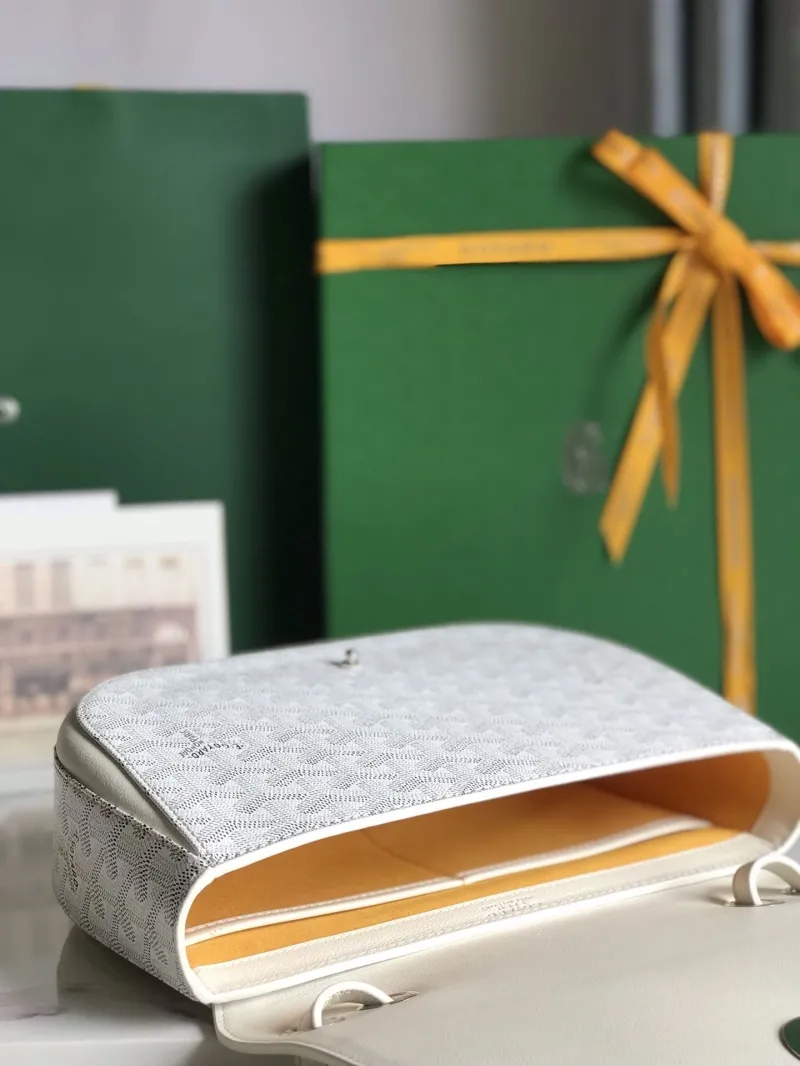 Goyard White Satchel Crossbody Bag - Image 9