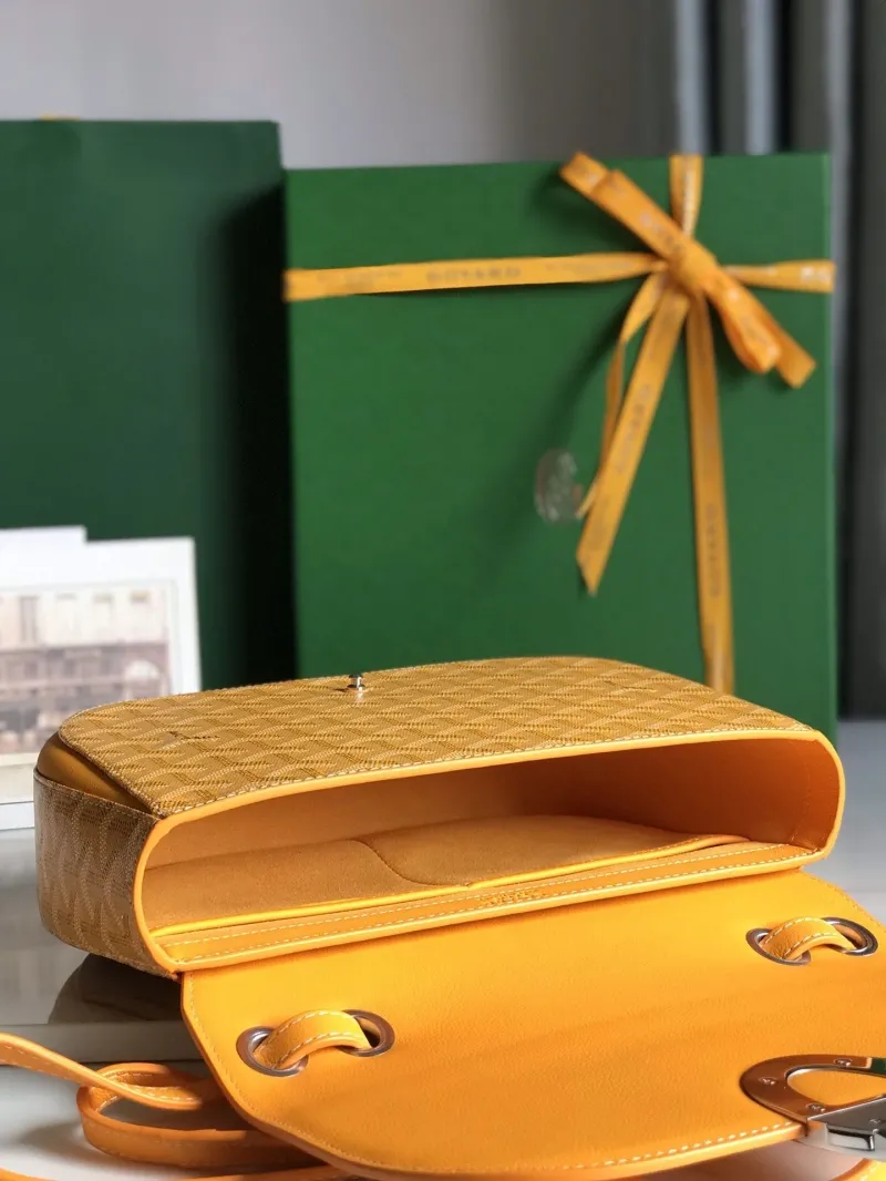 Goyard Yellow Satchel Shoulder Bag 246 - Image 9
