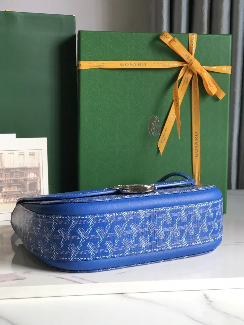 Goyard Blue Satchel Crossbody Bag - Image 3