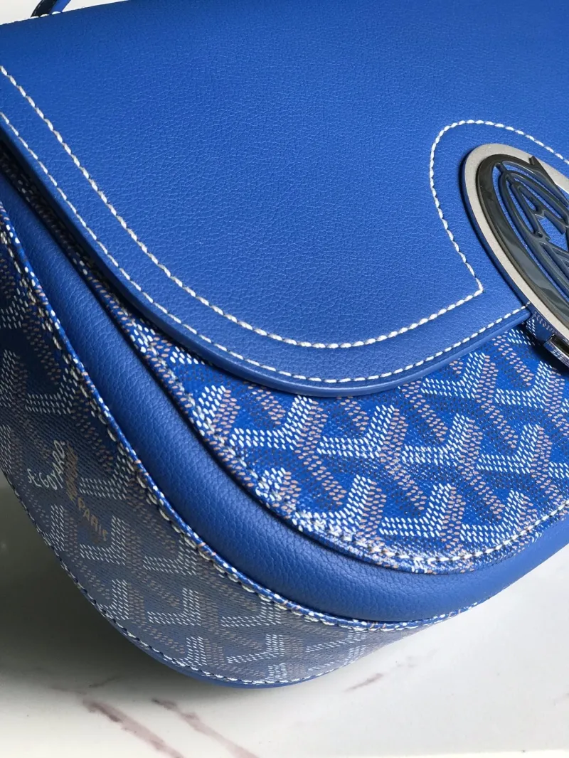 Goyard Blue Satchel Crossbody Bag - Image 5