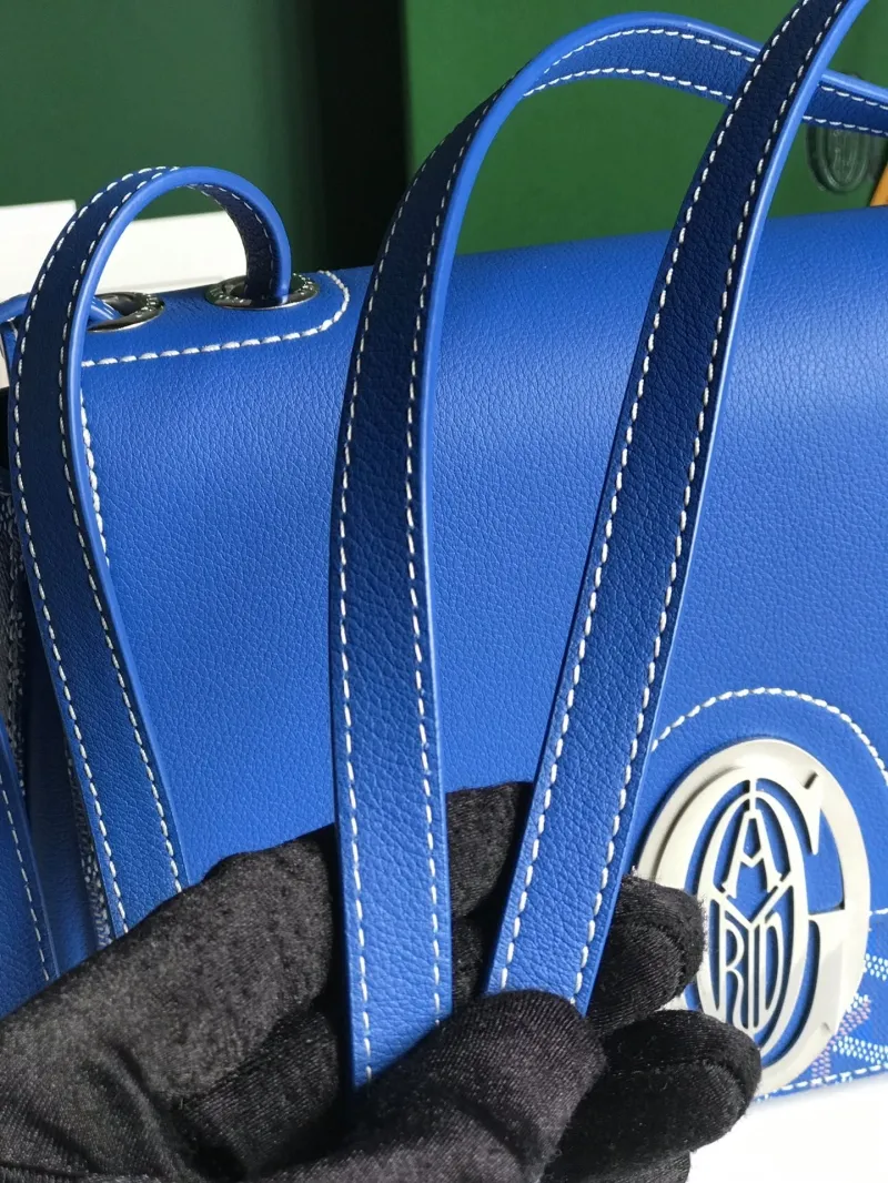 Goyard Blue Satchel Crossbody Bag - Image 6