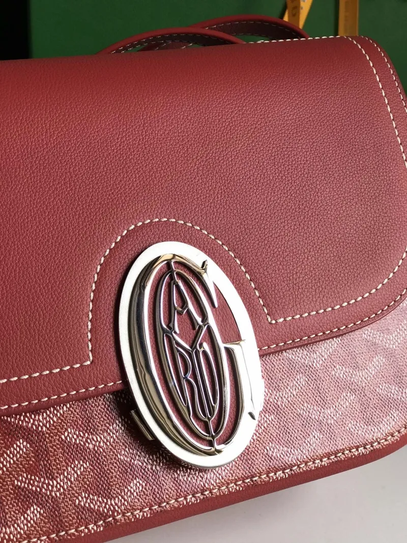 Goyard Red Satchel Bag 252 - Image 4