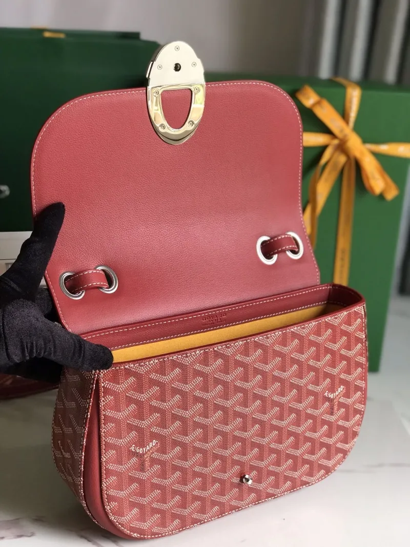Goyard Red Satchel Bag 252 - Image 6