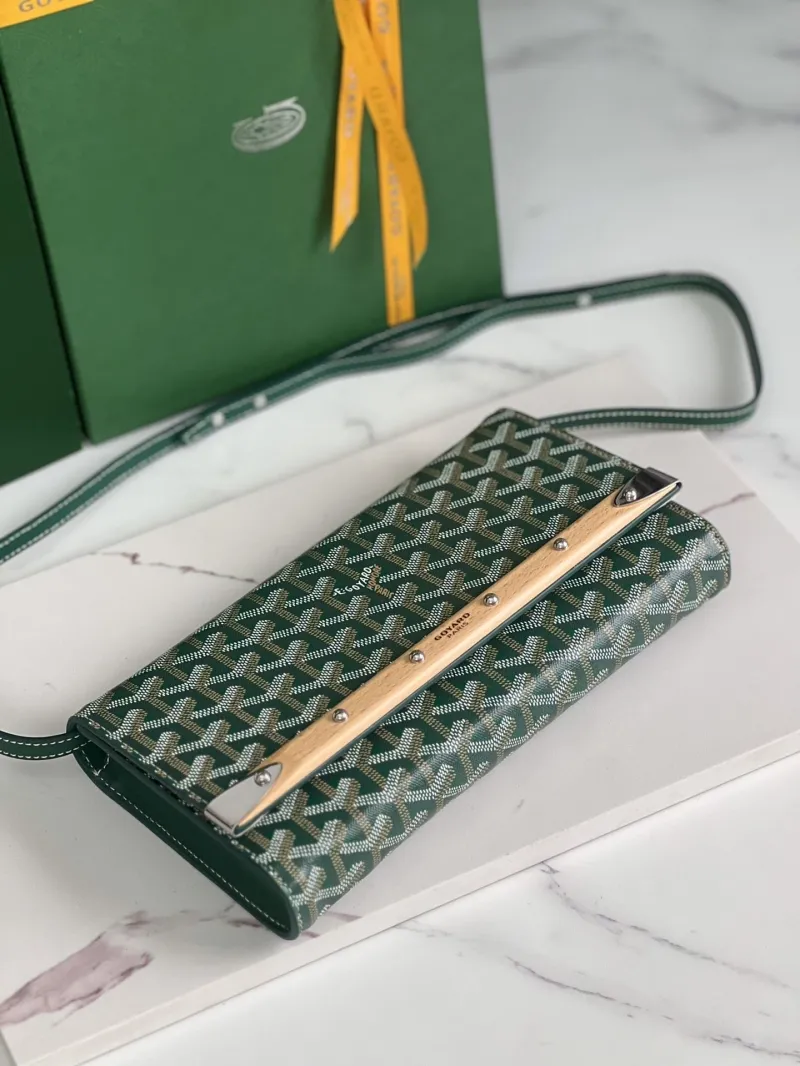 Goyard Green Crossbody Satchel Bag - Image 6