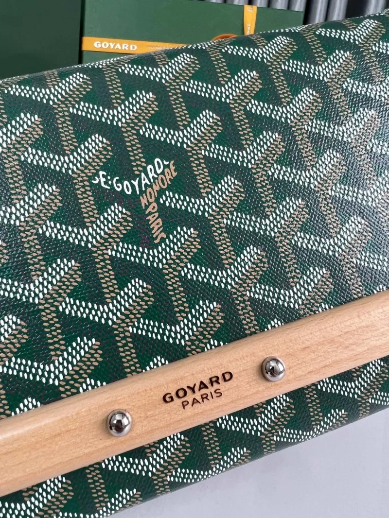 Goyard Green Crossbody Satchel Bag - Image 7
