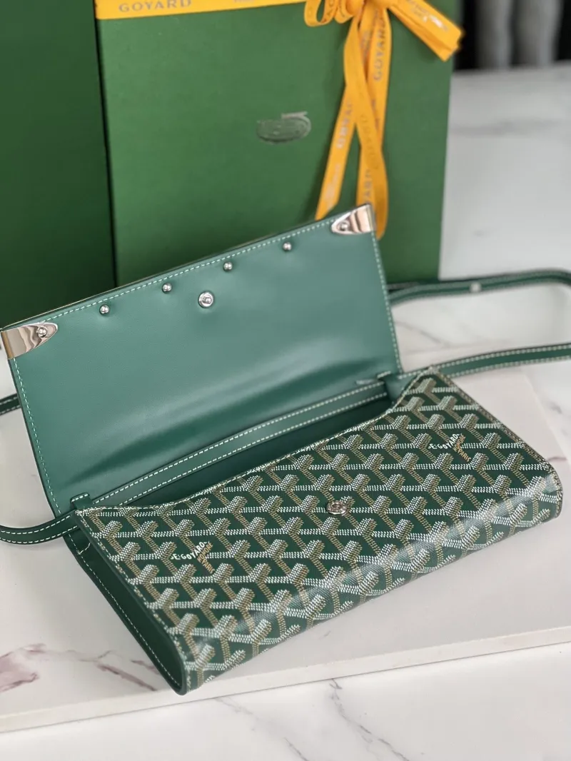 Goyard Green Crossbody Satchel Bag - Image 8