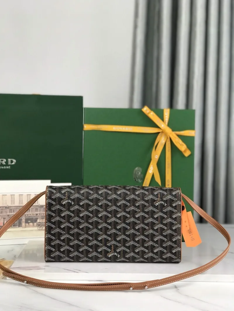 Goyard Black Tan Crossbody Satchel Bag - Image 3
