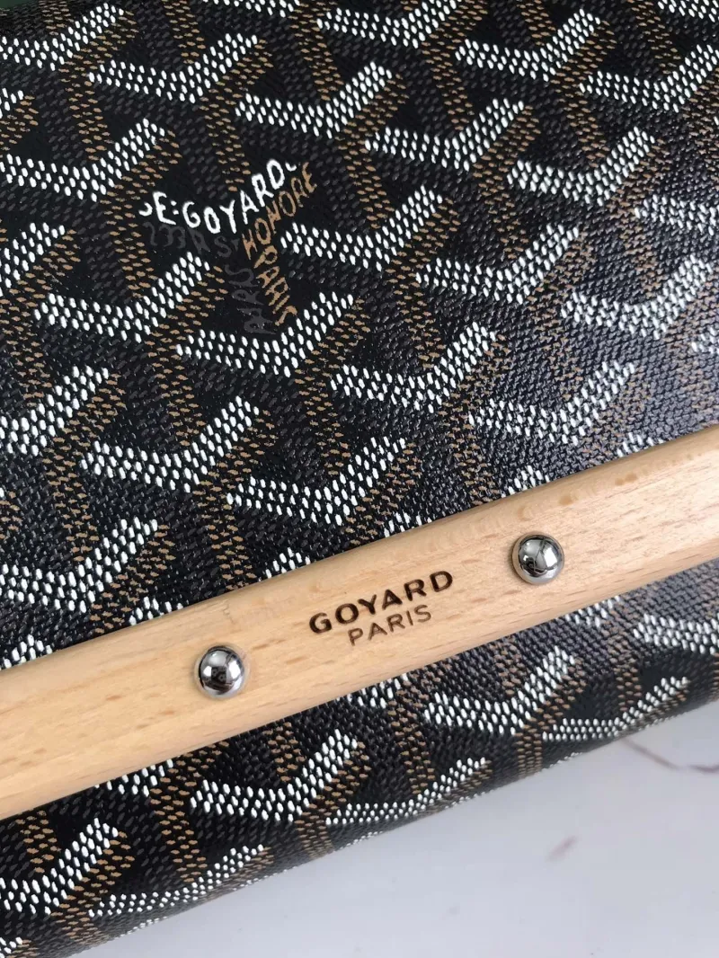 Goyard Black Tan Crossbody Satchel Bag - Image 4